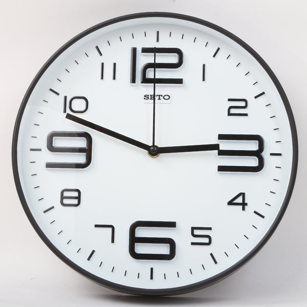 Round Shape Analog Wall Clock 10401 - White, Home & Lifestyle, Wall Clocks And Alarms, Chase Value, Chase Value