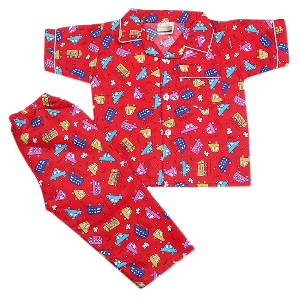 Boys Half Sleeves Sleeping Suits - Red, Kids, Boys Sets And Suits, Chase Value, Chase Value
