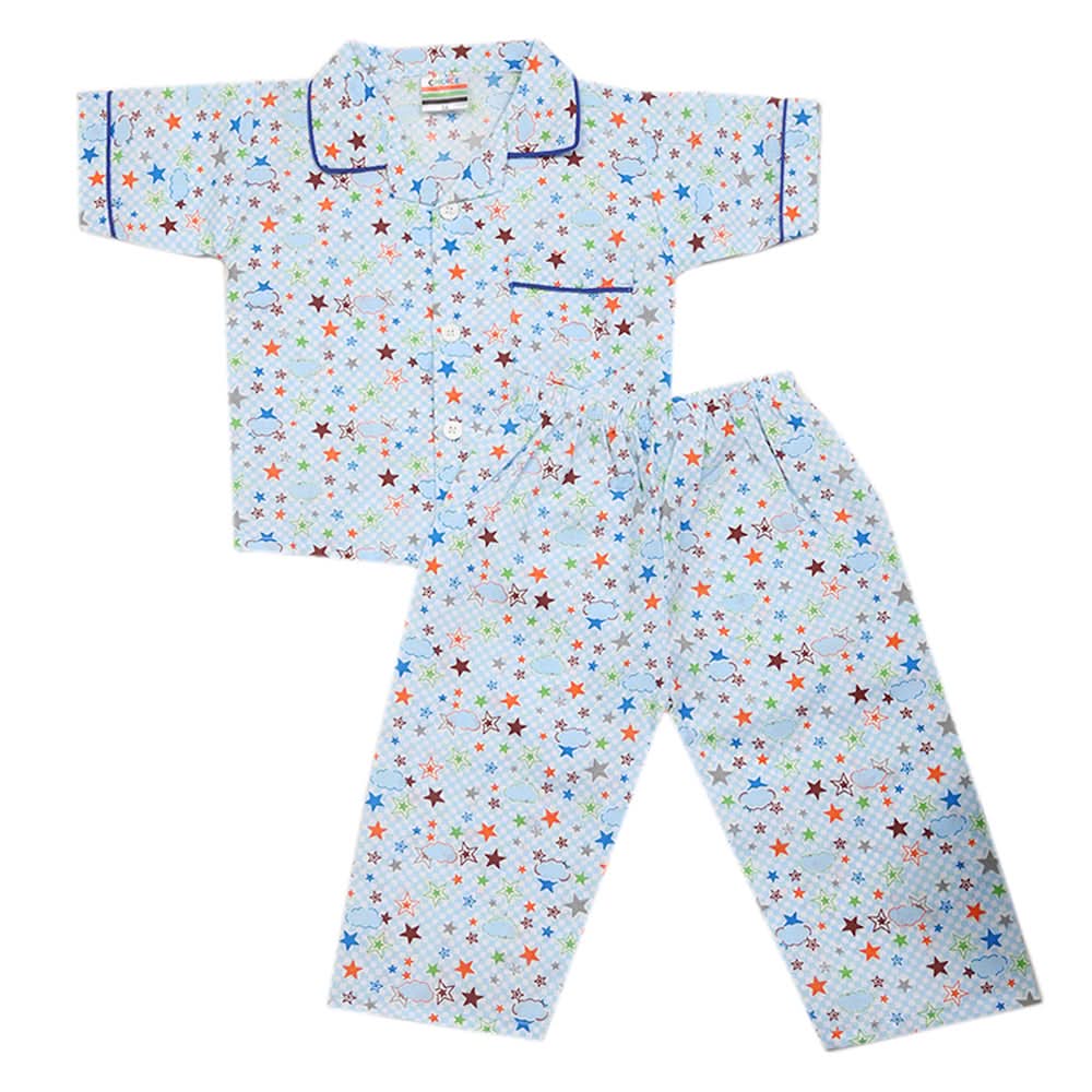 Boys Half Sleeves Sleeping Suits - Blue, Kids, Boys Sets And Suits, Chase Value, Chase Value