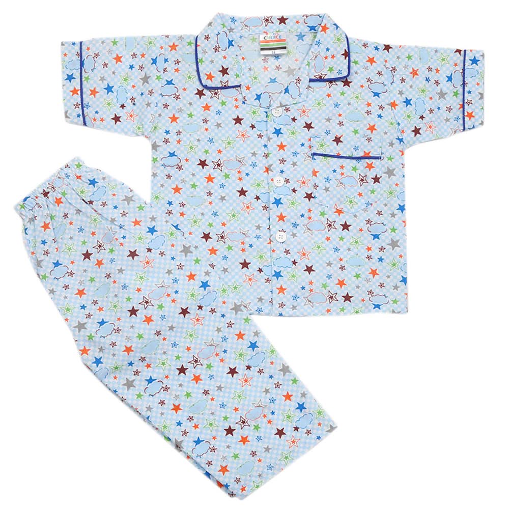 Boys Half Sleeves Sleeping Suits - Blue, Kids, Boys Sets And Suits, Chase Value, Chase Value