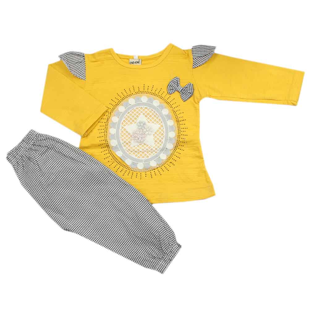 Girls Full Sleeves Suit - Mustard, Girls Suits, Chase Value, Chase Value
