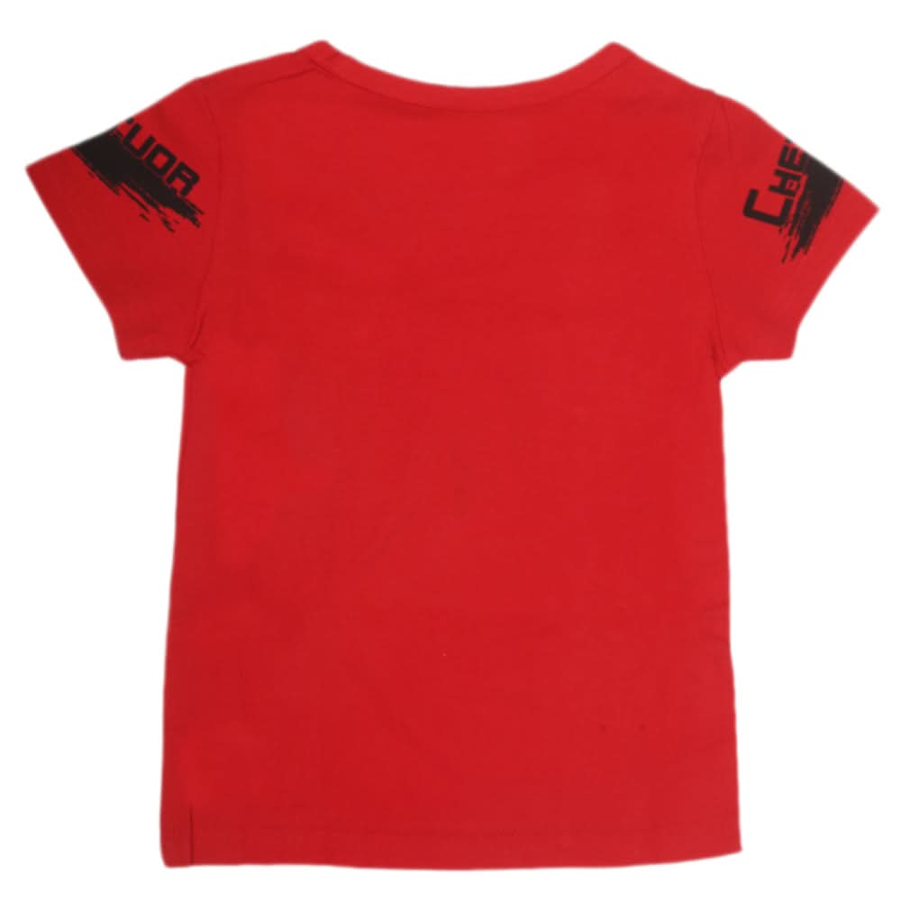 Boys Round Neck Half Sleeves T-Shirt - Red, Kids, Boys T-Shirts, Chase Value, Chase Value