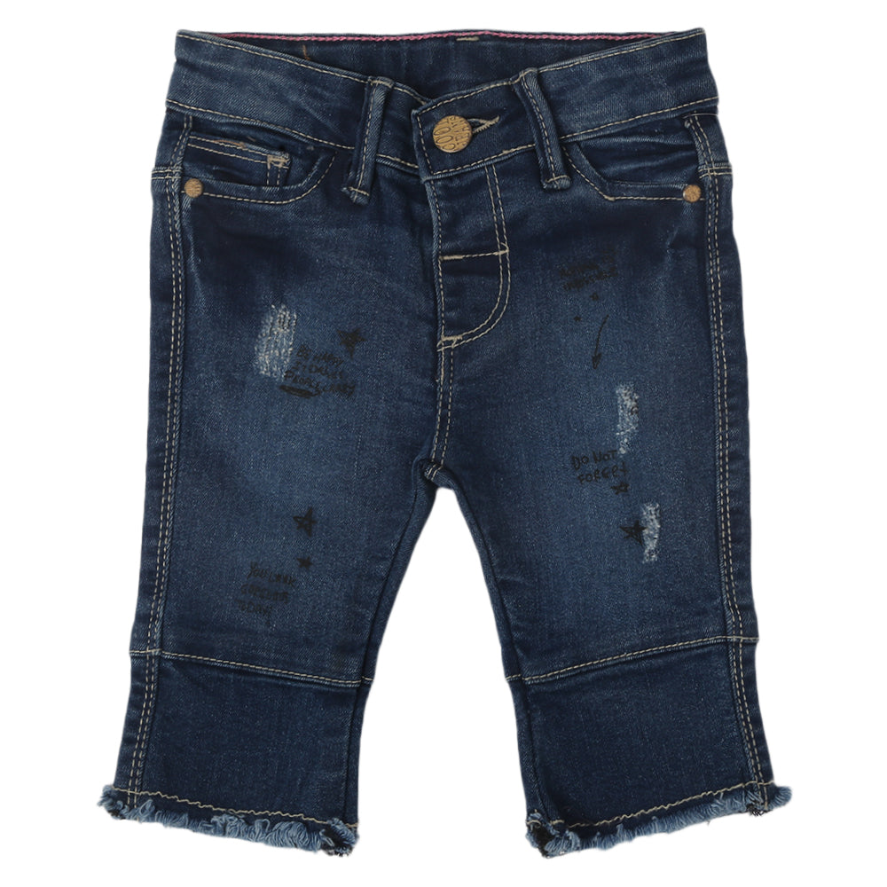 Newborn Girls Denim Pant - Blue, Kids, Newborn Girls Shorts Skirts And Pants, Chase Value, Chase Value