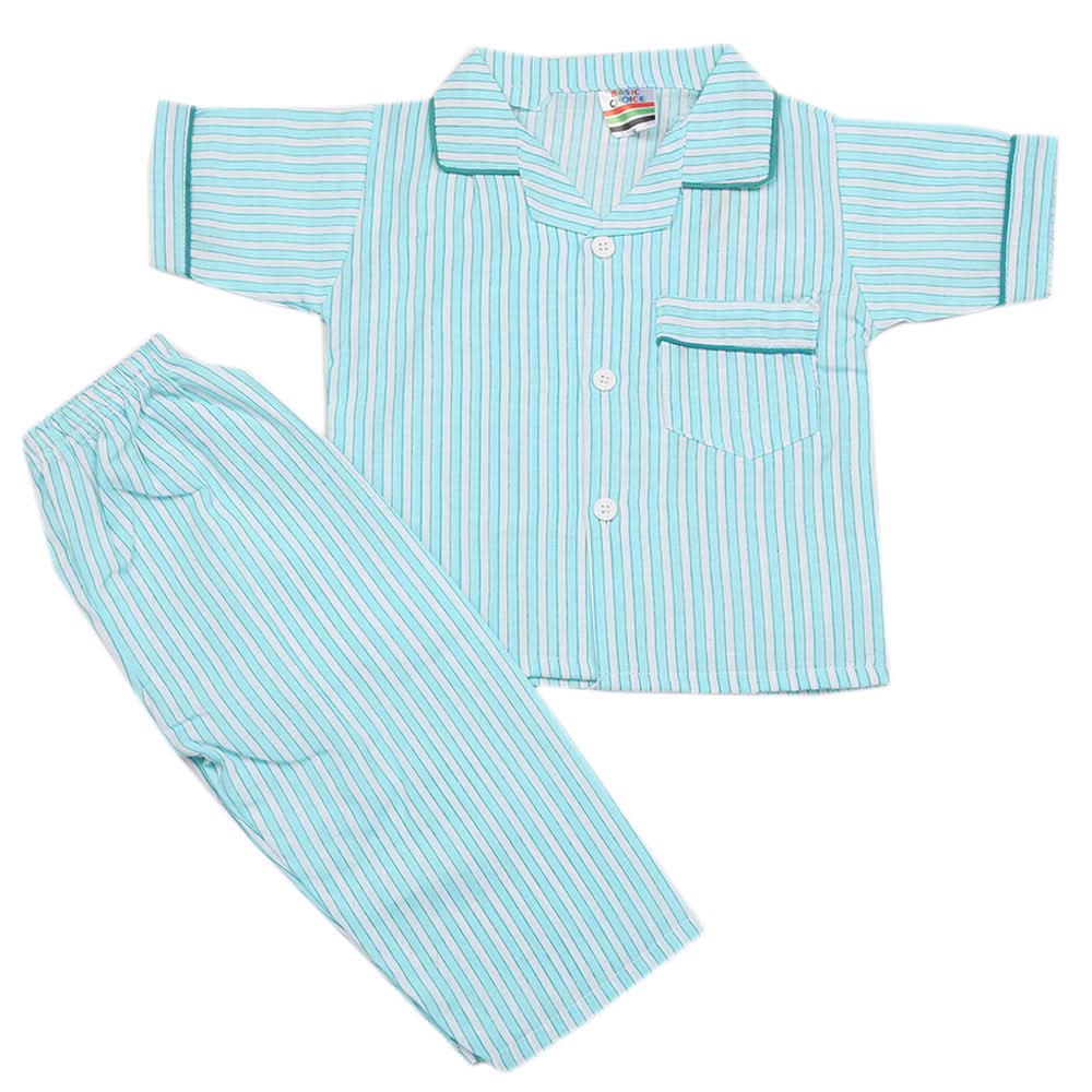 Boys Half Sleeves Sleeping Suits - Cyan, Kids, Boys Sets And Suits, Chase Value, Chase Value