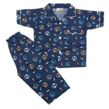 Boys Half Sleeves Sleeping Suits - Dark Blue, Kids, Boys Sets And Suits, Chase Value, Chase Value