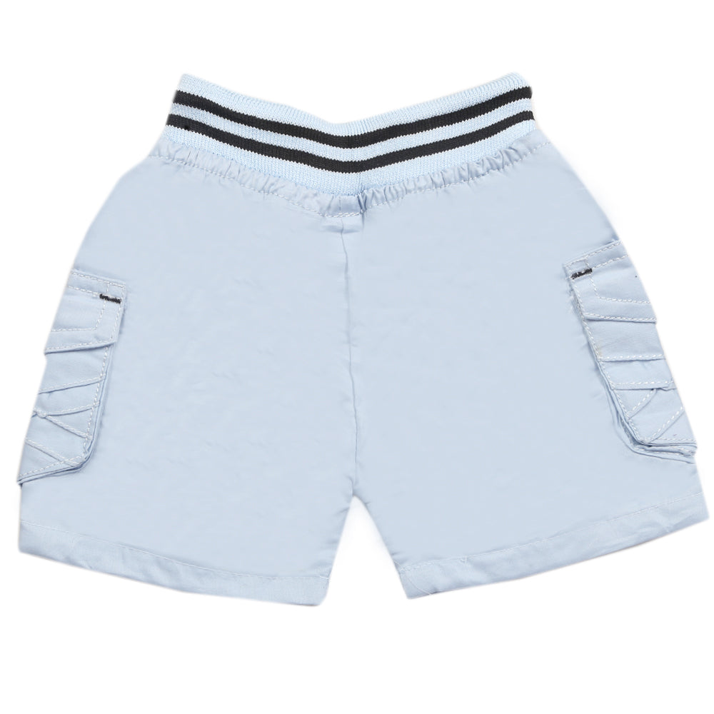 Newborn Boys Cotton Shorts - Light Blue, Kids, Newborn Boys Shorts And Pants, Chase Value, Chase Value