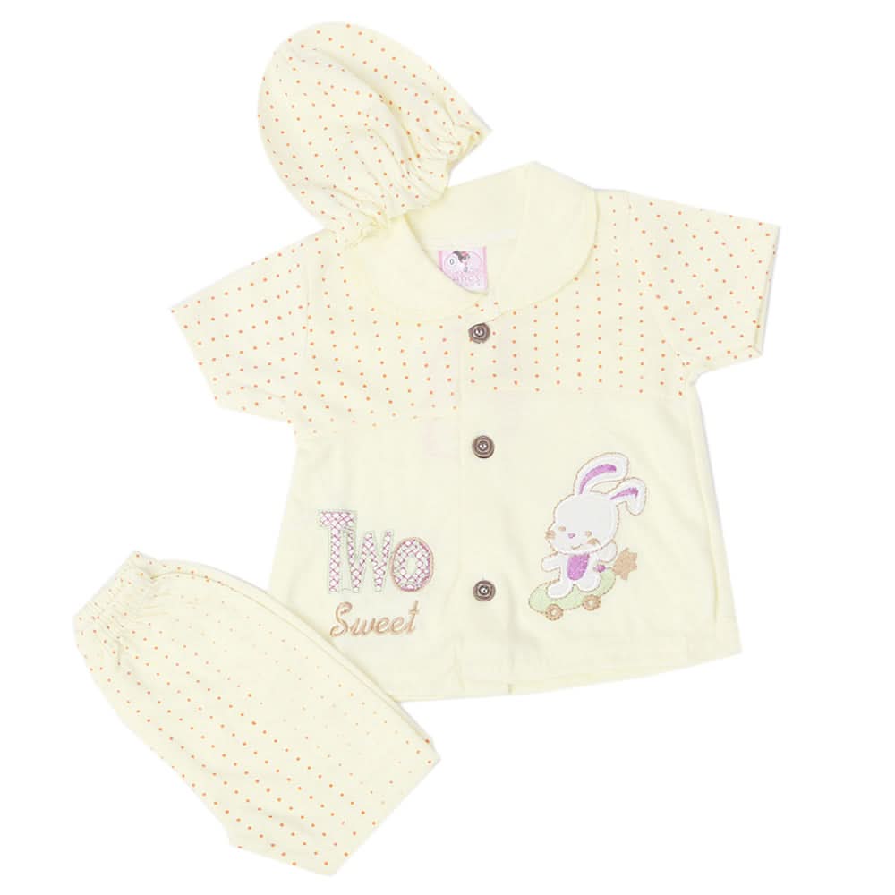 Newborn Girls Half Sleeves Suit - Lemon, Kids, Newborn Girls Sets And Suits, Chase Value, Chase Value