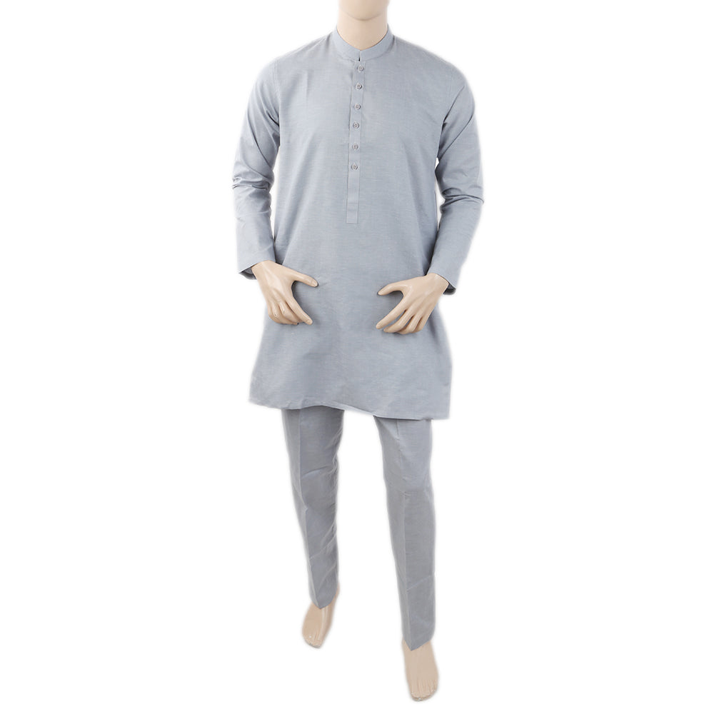 Men's Mashriq Slim Fit Kurta Pajama - Light Blue, Men, Shalwar Kameez, Chase Value, Chase Value