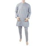 Men's Mashriq Slim Fit Kurta Pajama - Light Blue, Men, Shalwar Kameez, Chase Value, Chase Value