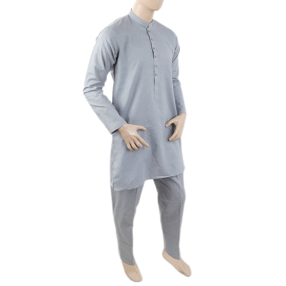 Men's Mashriq Slim Fit Kurta Pajama - Light Blue, Men, Shalwar Kameez, Chase Value, Chase Value