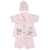 Newborn Girls Half Sleeves Suit - Pink, Kids, Newborn Girls Sets And Suits, Chase Value, Chase Value