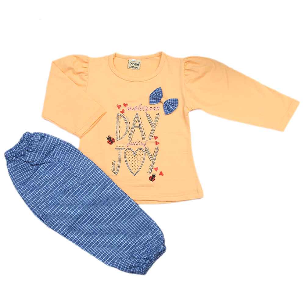 Girls Full Sleeves Suit - Peach, Girls Suits, Chase Value, Chase Value