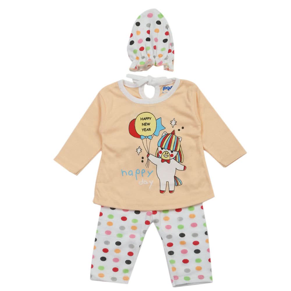 Newborn Boys Full Sleeves Suit - Peach, Newborn Boys Sets & Suits, Chase Value, Chase Value