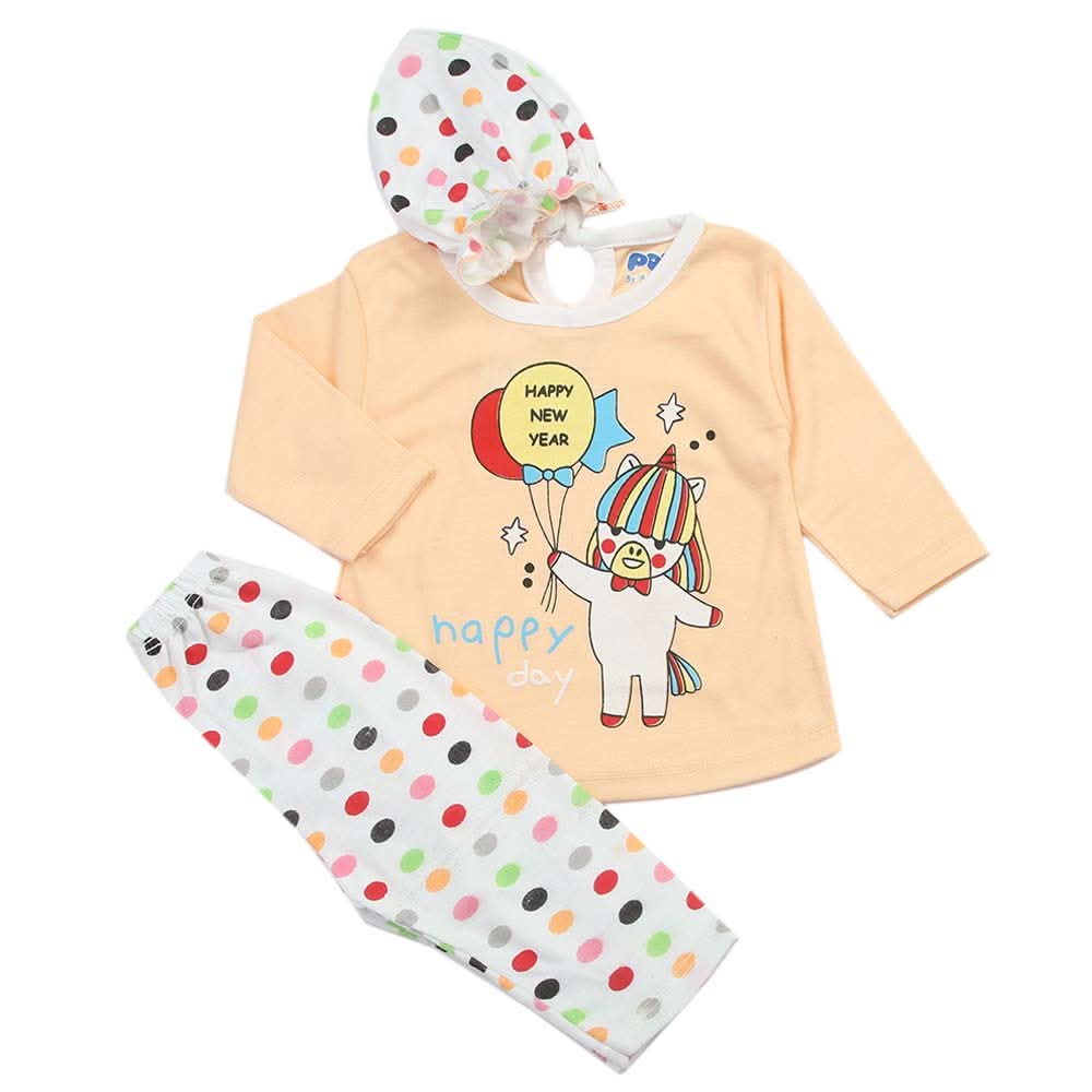 Newborn Boys Full Sleeves Suit - Peach, Newborn Boys Sets & Suits, Chase Value, Chase Value