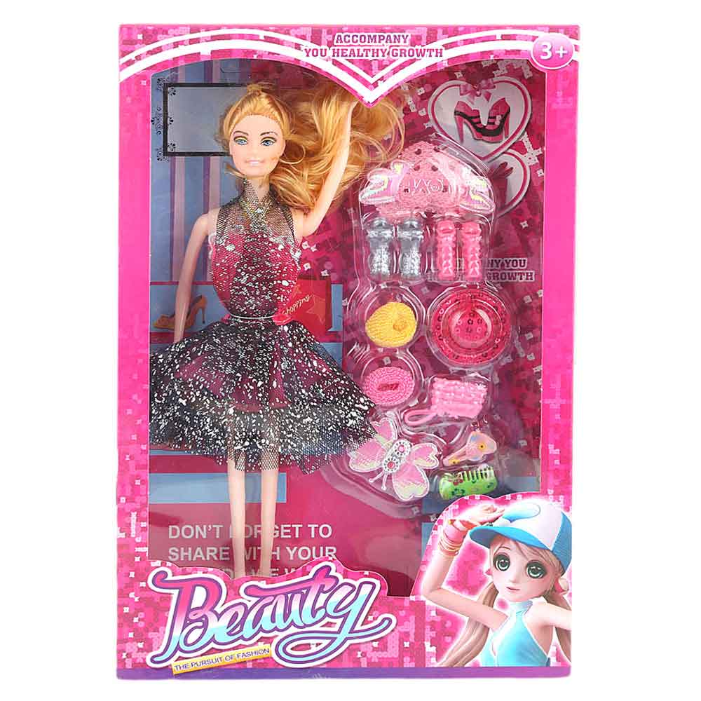 Beauty Doll 9 Pcs - Black - test-store-for-chase-value