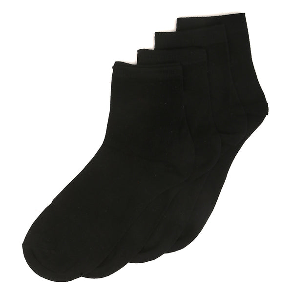 Men’s 2 Pieces Long Ankle Socks - Black, Men, Mens Socks, Chase Value, Chase Value