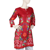Women's Printed Kurti - Red, Women's Fashion, Chase Value, Chase Value