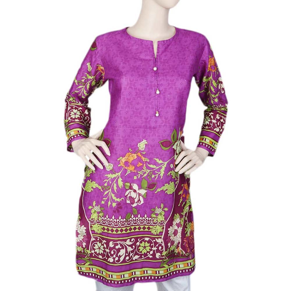 Women's Printed Kurti - Purple, Women's Fashion, Chase Value, Chase Value
