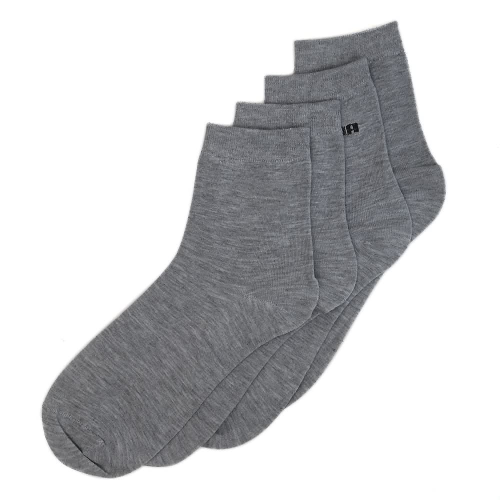 Men’s 2 Pieces Long Ankle Socks - Light Grey, Men, Mens Socks, Chase Value, Chase Value