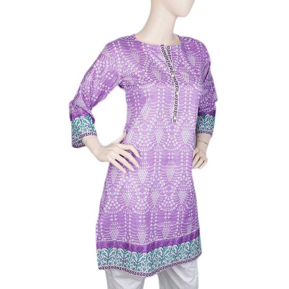 Women's Printed Kurti - Purple, Women's Fashion, Chase Value, Chase Value
