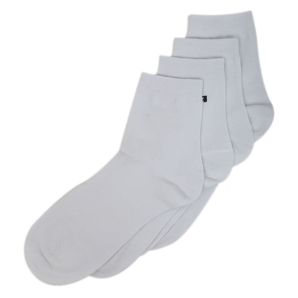 Men’s 2 Pieces Long Ankle Socks - White, Men, Mens Socks, Chase Value, Chase Value