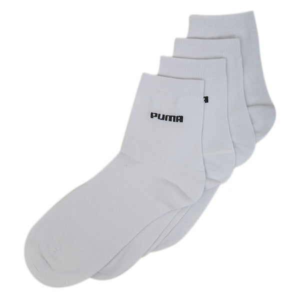 Men’s 2 Pieces Long Ankle Socks - White, Men, Mens Socks, Chase Value, Chase Value