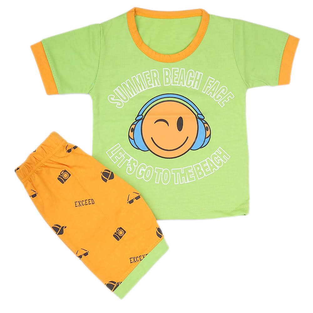 Boys Half Sleeves Suit - Green, Kids, New Born Boys Sets And Suits, Chase Value, Chase Value