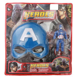 Super Hero Figure And Face Mask - Blue, Kids, Action Figures, Chase Value, Chase Value