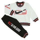 Boys Full Sleeves 2Pcs Suits - White, Boys Sets & Suits, Chase Value, Chase Value