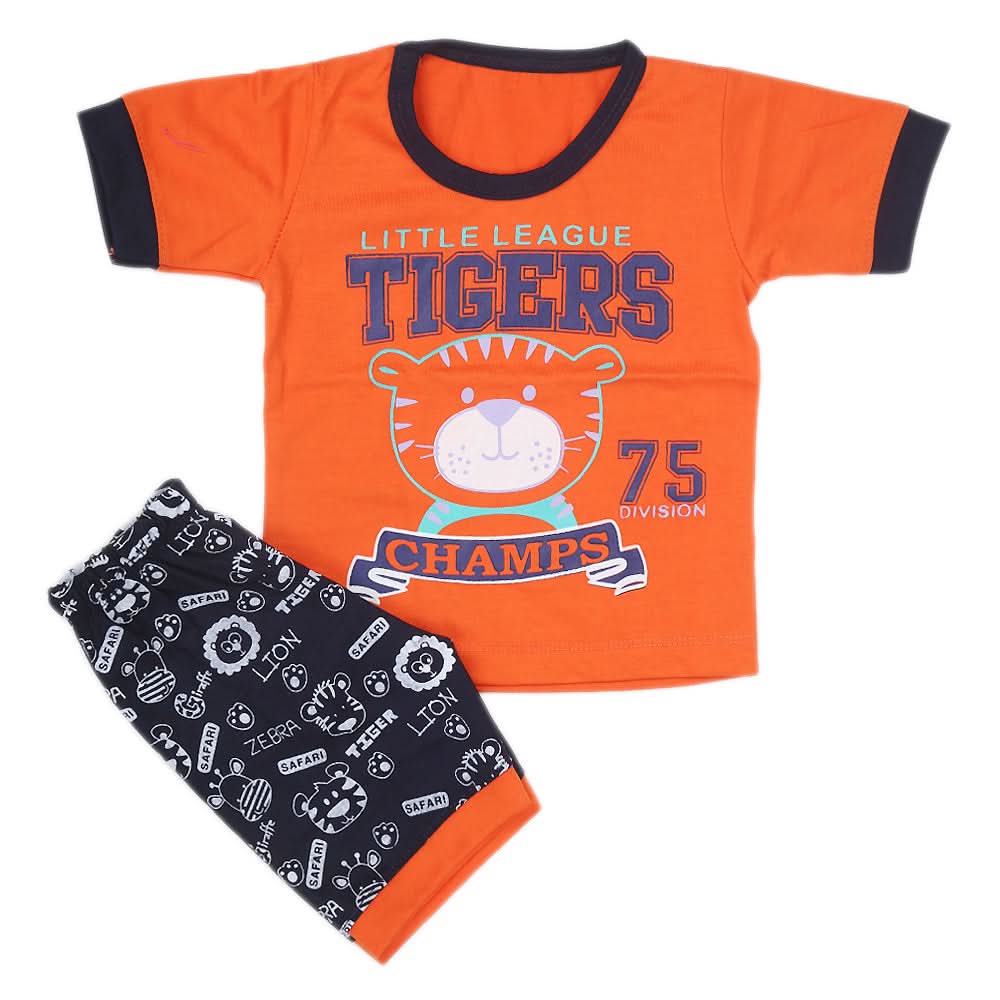Boys Half Sleeves Suit - Orange, Kids, Boys Sets And Suits, Chase Value, Chase Value