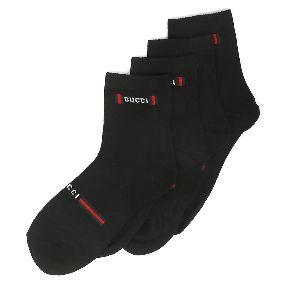 Men’s 2 Pieces Long Ankle Socks - Black, Men, Mens Socks, Chase Value, Chase Value