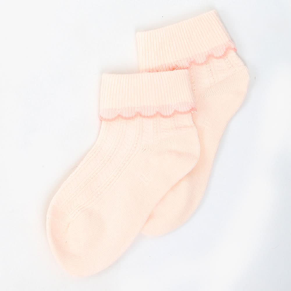 Girls Fancy Socks - Peach, Kids, Girls Socks, Chase Value, Chase Value