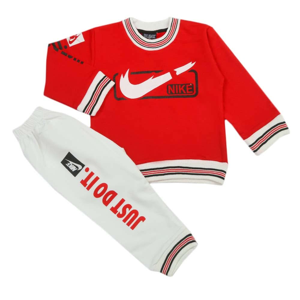 Boys Full Sleeves 2Pcs Suits - Red, Boys Sets & Suits, Chase Value, Chase Value