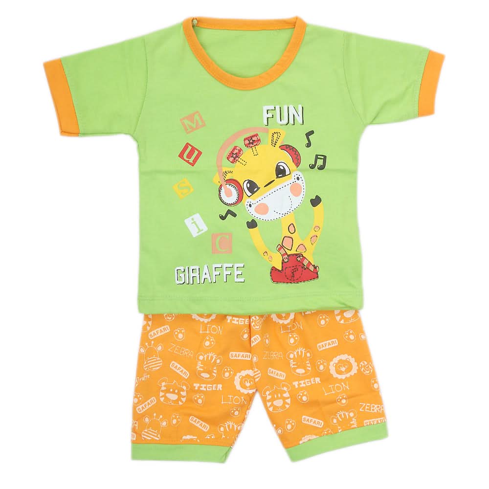 Boys Half Sleeves Suit - Green, Kids, Boys Sets And Suits, Chase Value, Chase Value