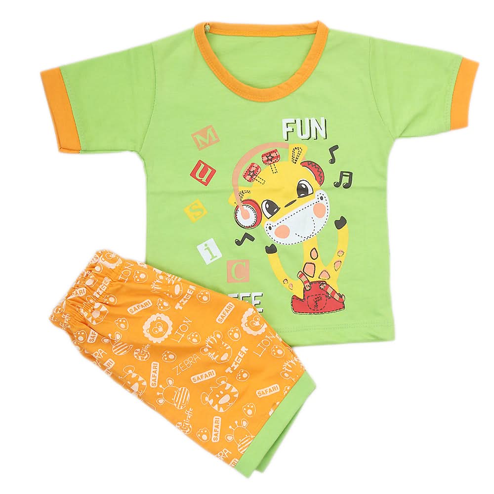 Boys Half Sleeves Suit - Green, Kids, Boys Sets And Suits, Chase Value, Chase Value