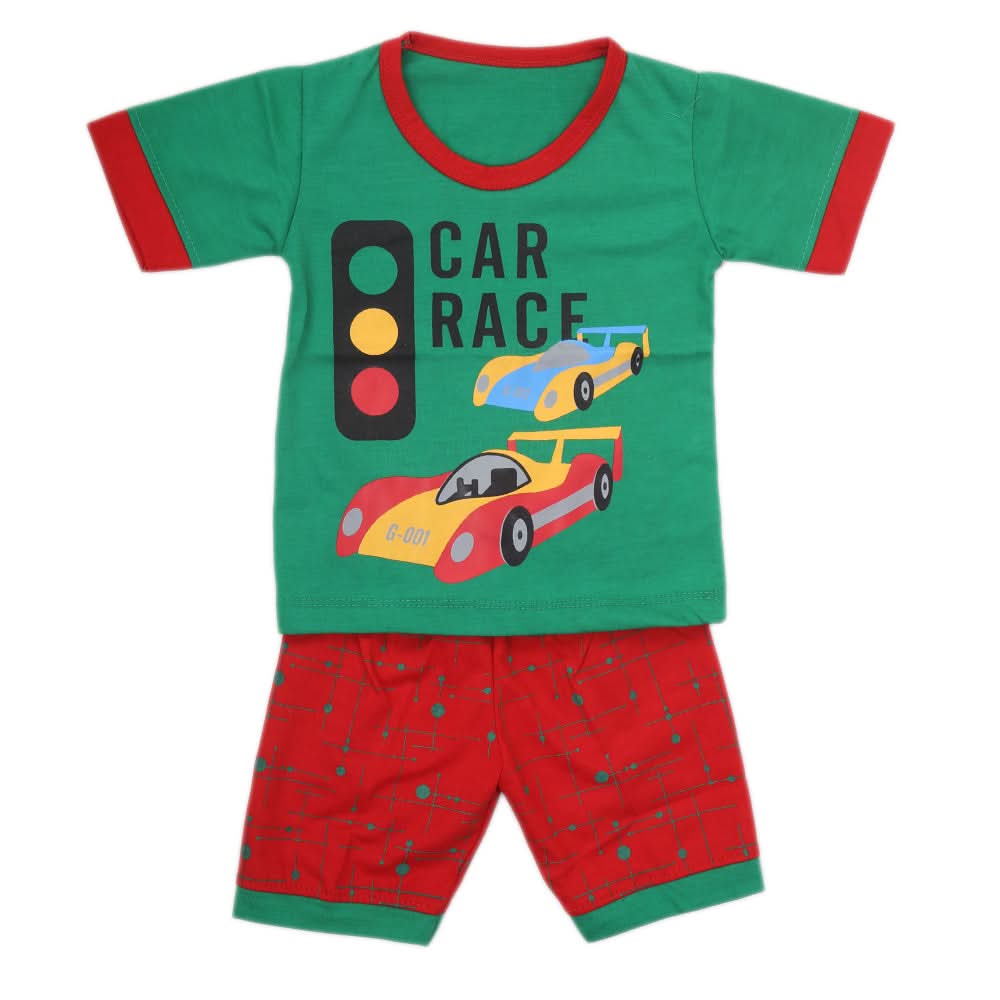 Boys Half Sleeves Suit - Green, Kids, NB Boys Sets And Suits, Chase Value, Chase Value