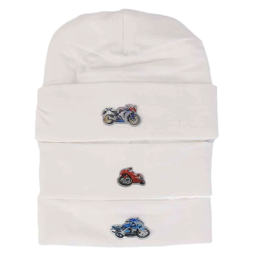 New Born Cap Set 3 pcs - White, Kids, Caps And Sets, Chase Value, Chase Value