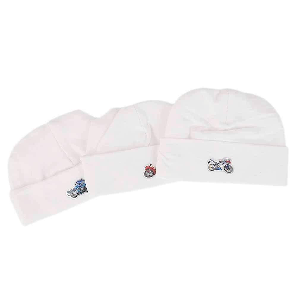 New Born Cap Set 3 pcs - White, Kids, Caps And Sets, Chase Value, Chase Value