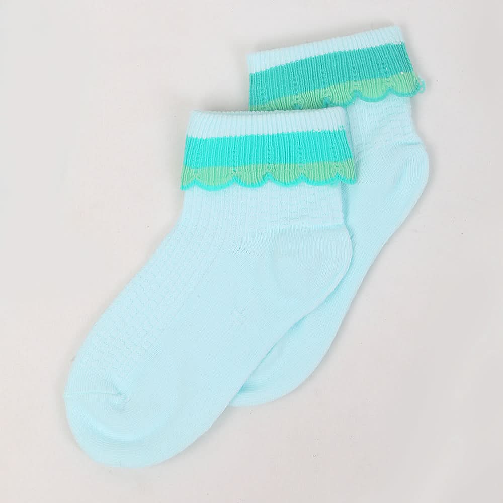 Girls Fancy Socks - Cyan, Kids, Girls Socks, Chase Value, Chase Value