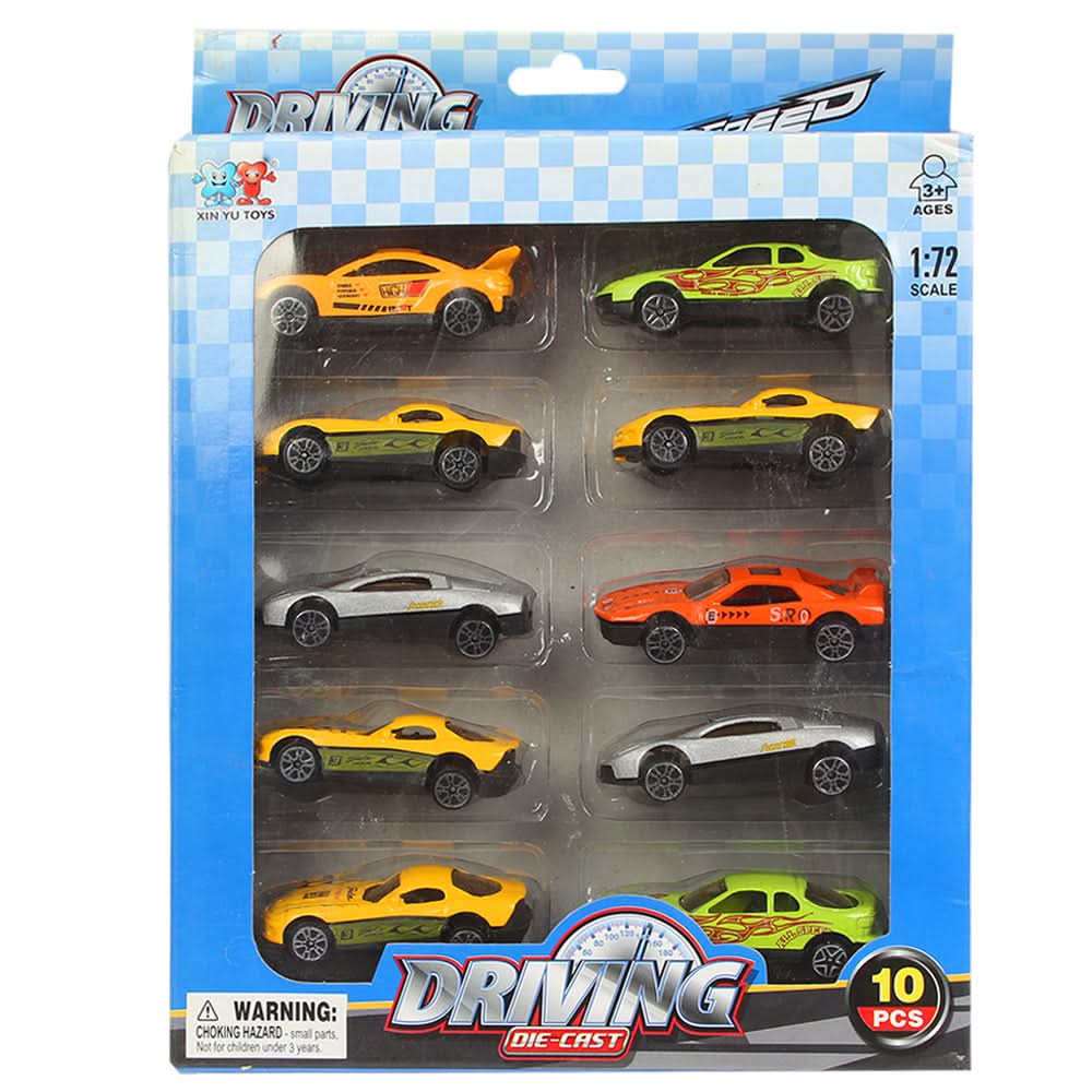 Car Set - Pack Of 10, Non-Remote Control, Chase Value, Chase Value