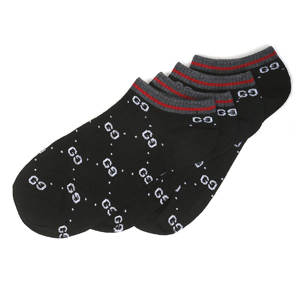 Men’s 2 Pieces Ankle Socks - Black, Men, Mens Socks, Chase Value, Chase Value