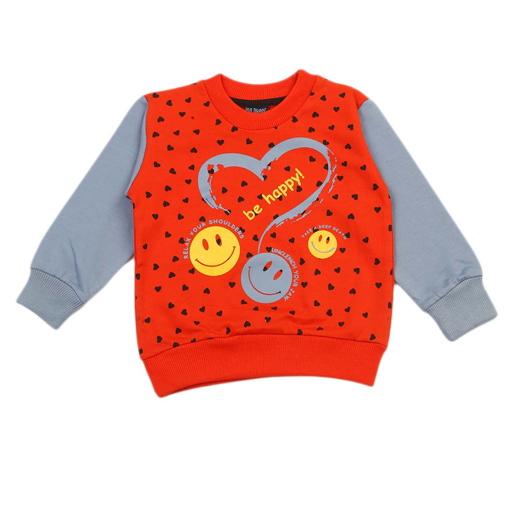 Girls Full Sleeves T-Shirt - Rust, Girls T-Shirts, Chase Value, Chase Value