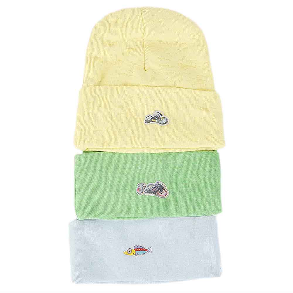 New Born Cap Set 3 pcs - Multi, Kids, Caps And Sets, Chase Value, Chase Value