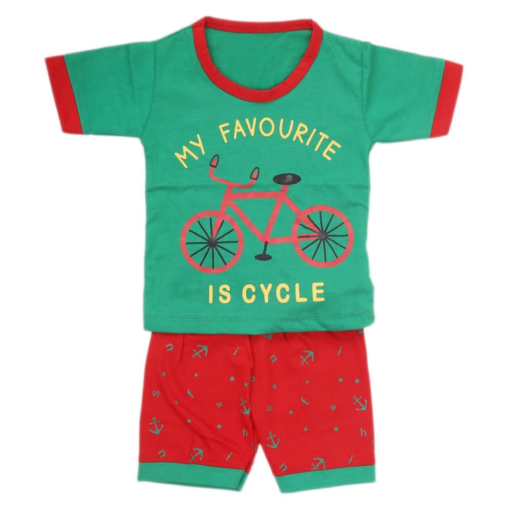 Boys Half Sleeves Suit - Green, Kids, New Born Boys Sets And Suits, Chase Value, Chase Value
