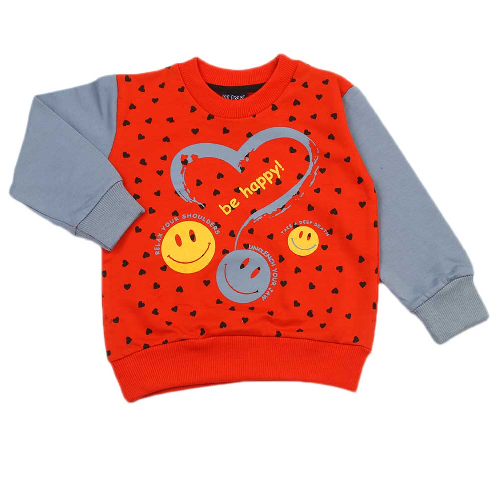 Girls Full Sleeves T-Shirt - Rust, Girls T-Shirts, Chase Value, Chase Value