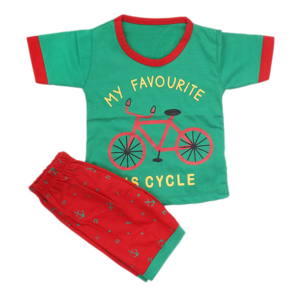 Boys Half Sleeves Suit - Green, Kids, New Born Boys Sets And Suits, Chase Value, Chase Value