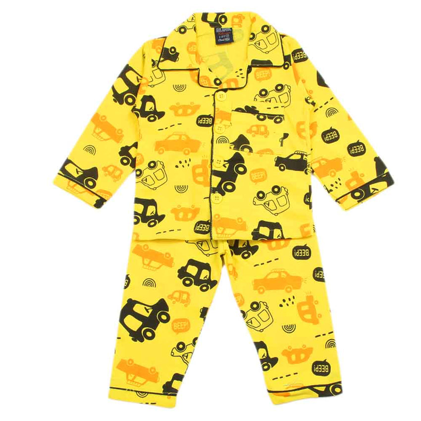 Boys Full Sleeves Night Suit - Yellow, Boys Sets & Suits, Chase Value, Chase Value