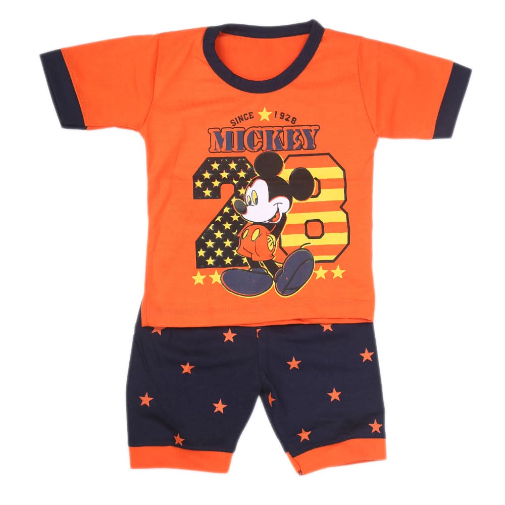 Boys Half Sleeves Suit - Orange, Kids, Boys Sets And Suits, Chase Value, Chase Value