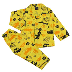 Boys Full Sleeves Night Suit - Yellow, Boys Sets & Suits, Chase Value, Chase Value