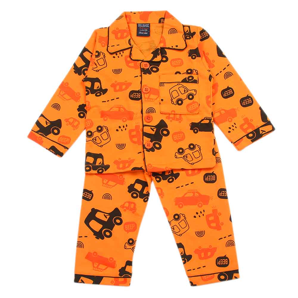 Boys Full Sleeves Night Suit - Orange, Boys Sets & Suits, Chase Value, Chase Value
